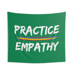 Wall Tapestry, Rainbow Logo, forest green-Home Decor-Practice Empathy