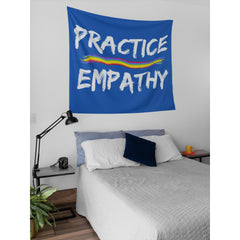 Wall Tapestry, Rainbow Logo, royal blue-Home Decor-Practice Empathy