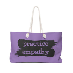 Weekender Bag, Brushes Logo, light purple-Bags-Practice Empathy