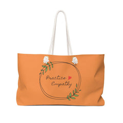 Weekender Bag, Olive Branch Logo, orange-Bags-Practice Empathy