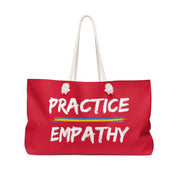 Weekender Bag, Rainbow Logo, deep red-Bags-Practice Empathy