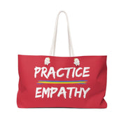 Weekender Bag, Rainbow Logo, deep red-Bags-Practice Empathy