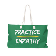 Weekender Bag, Rainbow Logo, forest green-Bags-Practice Empathy