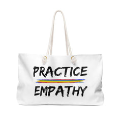 Weekender Bag, Rainbow Logo, white-Bags-Practice Empathy
