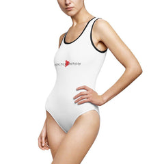 Women's Classic One-Piece Swimsuit, Classic Logo-All Over Prints-Practice Empathy