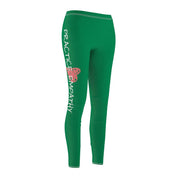 Women's Cut & Sew Casual Leggings, green-All Over Prints-Practice Empathy
