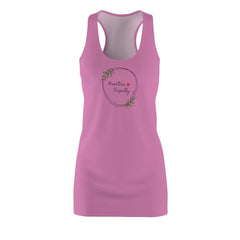 Women's Cut & Sew Racerback Dress, light magenta-All Over Prints-Practice Empathy