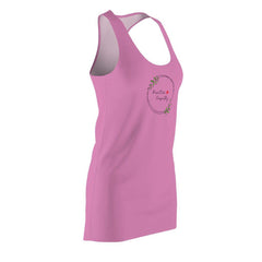 Women's Cut & Sew Racerback Dress, light magenta-All Over Prints-Practice Empathy