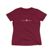 Women's Heather Wicking Tee, Classic Logo-T-Shirt-Practice Empathy