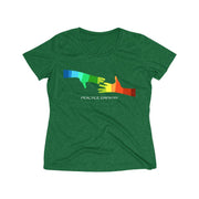 Women's Heather Wicking Tee, My Hand to Yours-T-Shirt-Practice Empathy