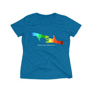 Women's Heather Wicking Tee, My Hand to Yours-T-Shirt-Practice Empathy