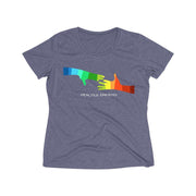 Women's Heather Wicking Tee, My Hand to Yours-T-Shirt-Practice Empathy