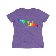 Women's Heather Wicking Tee, My Hand to Yours-T-Shirt-Practice Empathy