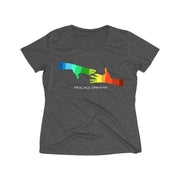 Women's Heather Wicking Tee, My Hand to Yours-T-Shirt-Practice Empathy
