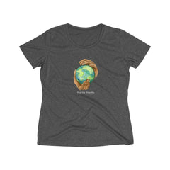 Women's Heather Wicking Tee, Nourishing Home-T-Shirt-Practice Empathy