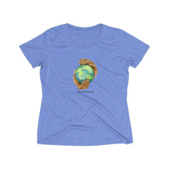 Women's Heather Wicking Tee, Nourishing Home-T-Shirt-Practice Empathy
