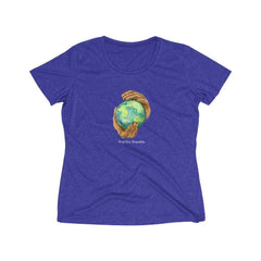 Women's Heather Wicking Tee, Nourishing Home-T-Shirt-Practice Empathy