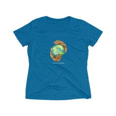 Women's Heather Wicking Tee, Nourishing Home-T-Shirt-Practice Empathy