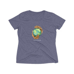 Women's Heather Wicking Tee, Nourishing Home-T-Shirt-Practice Empathy