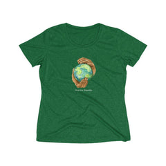 Women's Heather Wicking Tee, Nourishing Home-T-Shirt-Practice Empathy