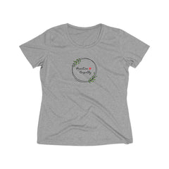 Women's Heather Wicking Tee, Olive Branch Logo-T-Shirt-Practice Empathy