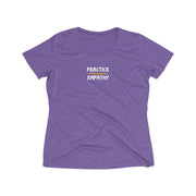 Women's Heather Wicking Tee, Rainbow Logo-T-Shirt-Practice Empathy