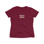 Women's Heather Wicking Tee, Rainbow Logo-T-Shirt-Practice Empathy