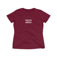 Women's Heather Wicking Tee, Rainbow Logo-T-Shirt-Practice Empathy