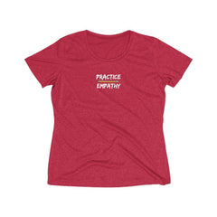 Women's Heather Wicking Tee, Rainbow Logo-T-Shirt-Practice Empathy
