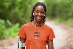 Women's Heather Wicking Tee, Rainbow Logo-T-Shirt-Practice Empathy