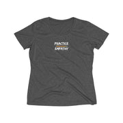 Women's Heather Wicking Tee, Rainbow Logo-T-Shirt-Practice Empathy