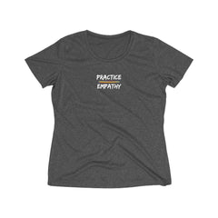 Women's Heather Wicking Tee, Rainbow Logo-T-Shirt-Practice Empathy