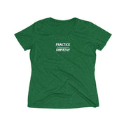 Women's Heather Wicking Tee, Rainbow Logo-T-Shirt-Practice Empathy