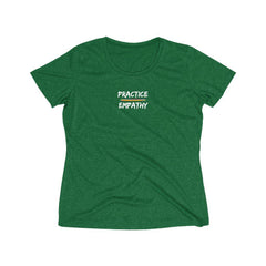 Women's Heather Wicking Tee, Rainbow Logo-T-Shirt-Practice Empathy