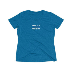 Women's Heather Wicking Tee, Rainbow Logo-T-Shirt-Practice Empathy