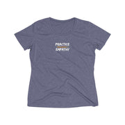 Women's Heather Wicking Tee, Rainbow Logo-T-Shirt-Practice Empathy