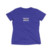 Women's Heather Wicking Tee, Rainbow Logo-T-Shirt-Practice Empathy