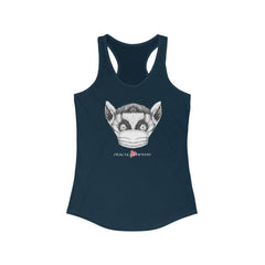 Women's Ideal Racerback Tank, Lenny the Lemur-Tank Top-Practice Empathy
