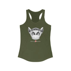 Women's Ideal Racerback Tank, Lenny the Lemur-Tank Top-Practice Empathy