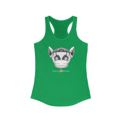 Women's Ideal Racerback Tank, Lenny the Lemur-Tank Top-Practice Empathy