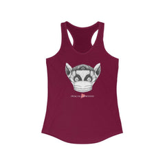Women's Ideal Racerback Tank, Lenny the Lemur-Tank Top-Practice Empathy
