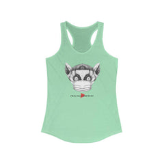 Women's Ideal Racerback Tank, Lenny the Lemur-Tank Top-Practice Empathy