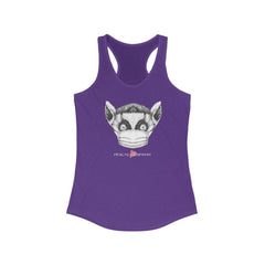 Women's Ideal Racerback Tank, Lenny the Lemur-Tank Top-Practice Empathy