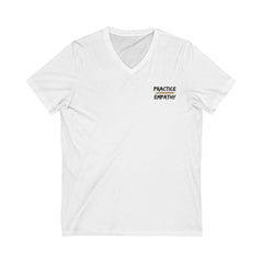 Women's Jersey Short Sleeve V-Neck Tee, Rainbow Logo-V-neck-Practice Empathy