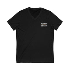 Women's Jersey Short Sleeve V-Neck Tee, Rainbow Logo-V-neck-Practice Empathy
