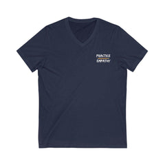 Women's Jersey Short Sleeve V-Neck Tee, Rainbow Logo-V-neck-Practice Empathy