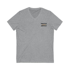 Women's Jersey Short Sleeve V-Neck Tee, Rainbow Logo-V-neck-Practice Empathy