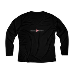 Women's Long Sleeve Moisture Absorbing V-neck Tee, Classic Logo-Long-sleeve-Practice Empathy