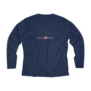 Women's Long Sleeve Moisture Absorbing V-neck Tee, Classic Logo-Long-sleeve-Practice Empathy