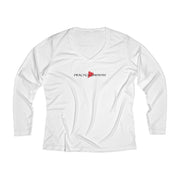 Women's Long Sleeve Moisture Absorbing V-neck Tee, Classic Logo-Long-sleeve-Practice Empathy